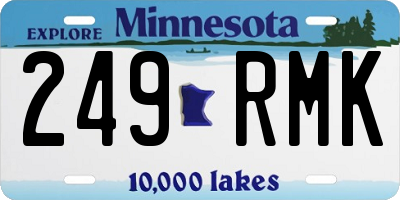 MN license plate 249RMK