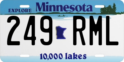 MN license plate 249RML