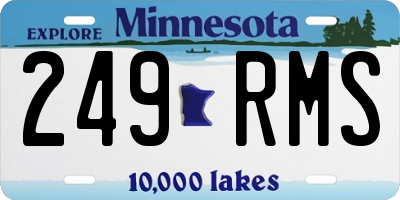 MN license plate 249RMS
