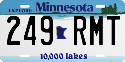 MN license plate 249RMT