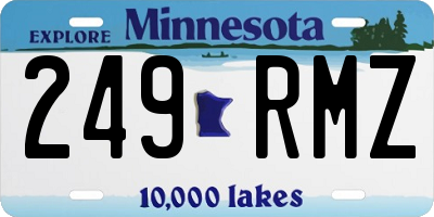 MN license plate 249RMZ