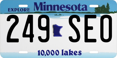 MN license plate 249SEO
