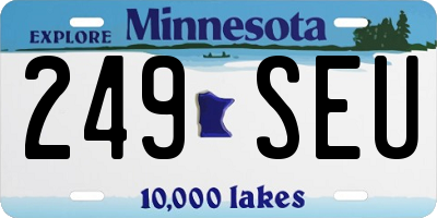 MN license plate 249SEU