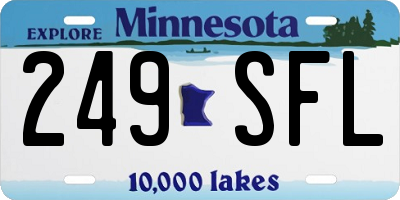 MN license plate 249SFL