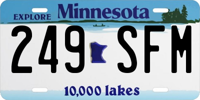 MN license plate 249SFM
