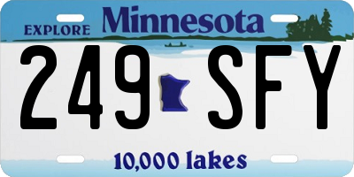 MN license plate 249SFY
