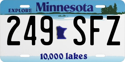 MN license plate 249SFZ
