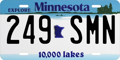 MN license plate 249SMN