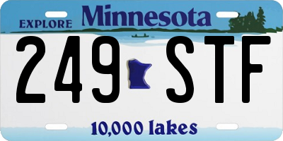 MN license plate 249STF