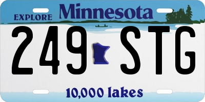 MN license plate 249STG