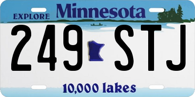 MN license plate 249STJ