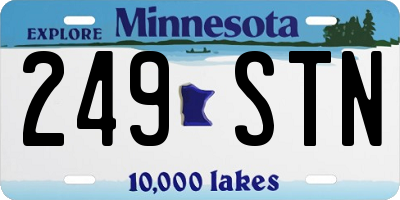 MN license plate 249STN