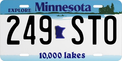 MN license plate 249STO