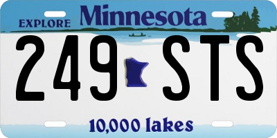 MN license plate 249STS