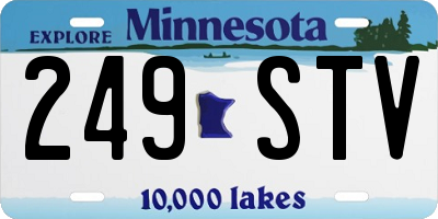 MN license plate 249STV