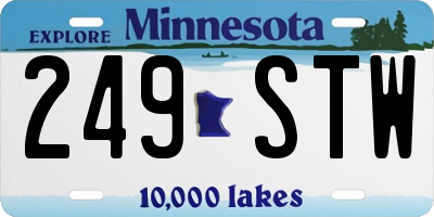 MN license plate 249STW