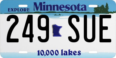 MN license plate 249SUE