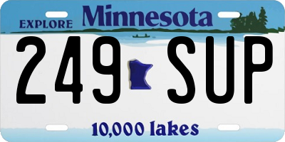 MN license plate 249SUP