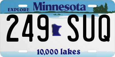 MN license plate 249SUQ