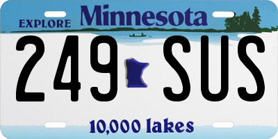 MN license plate 249SUS