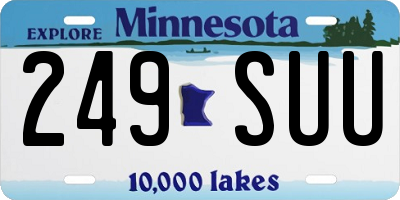 MN license plate 249SUU