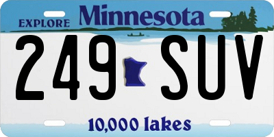 MN license plate 249SUV
