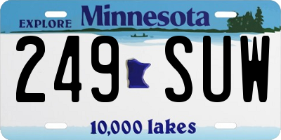 MN license plate 249SUW