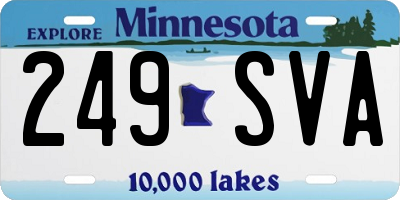 MN license plate 249SVA