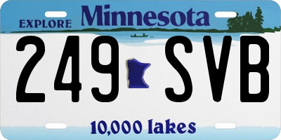 MN license plate 249SVB