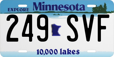 MN license plate 249SVF