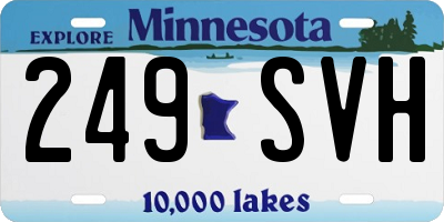 MN license plate 249SVH