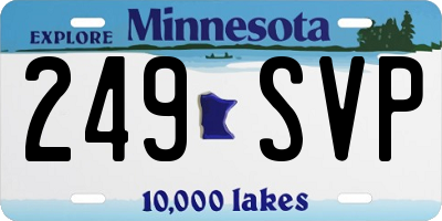 MN license plate 249SVP