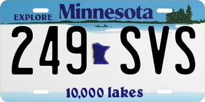 MN license plate 249SVS