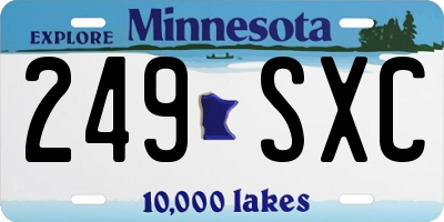 MN license plate 249SXC