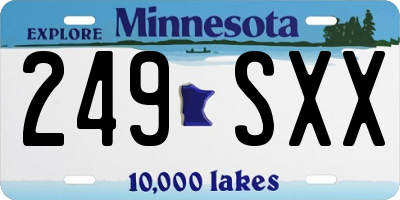MN license plate 249SXX
