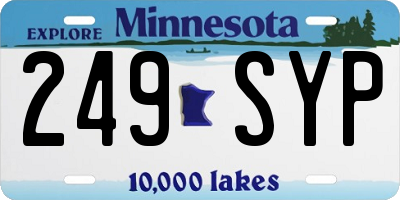 MN license plate 249SYP