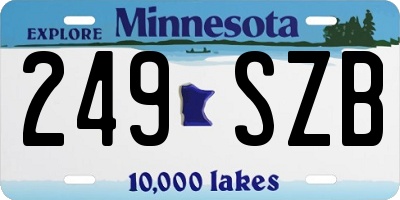 MN license plate 249SZB