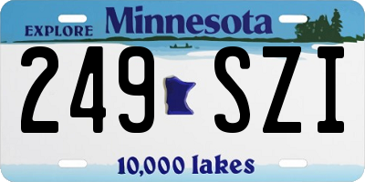 MN license plate 249SZI