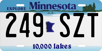 MN license plate 249SZT