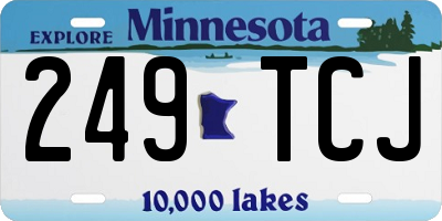 MN license plate 249TCJ