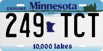 MN license plate 249TCT