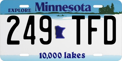 MN license plate 249TFD