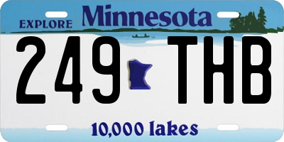 MN license plate 249THB