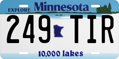 MN license plate 249TIR