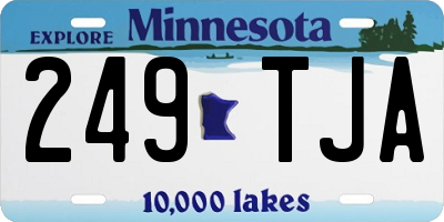 MN license plate 249TJA