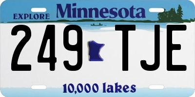 MN license plate 249TJE