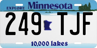 MN license plate 249TJF