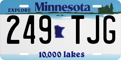 MN license plate 249TJG