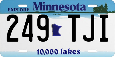 MN license plate 249TJI