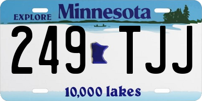 MN license plate 249TJJ